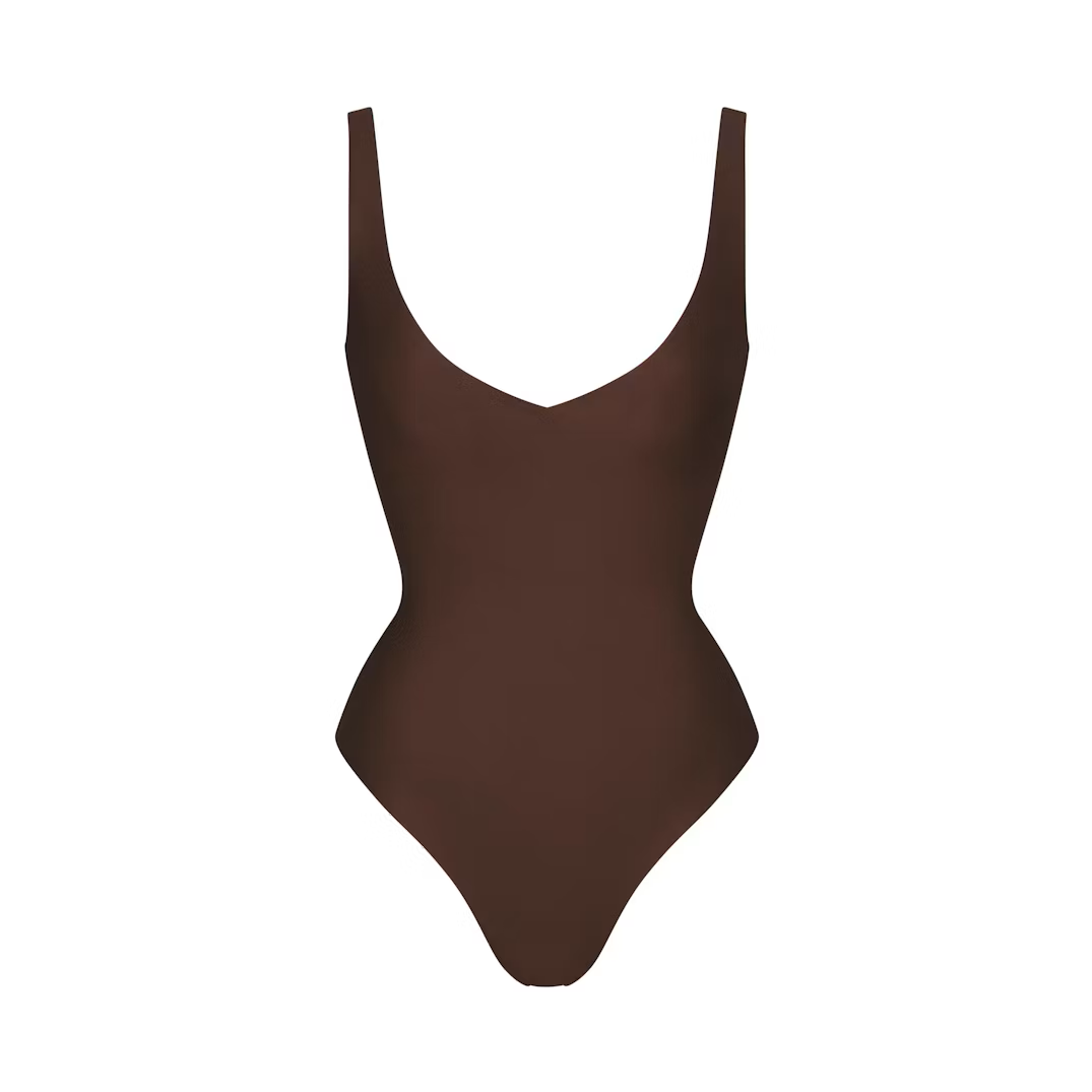 UNLINED PLUNGE THONG BODYSUIT