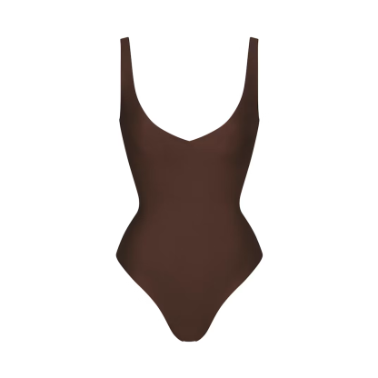 UNLINED PLUNGE THONG BODYSUIT