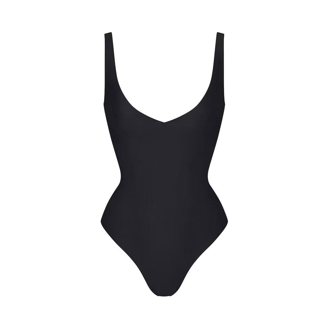 UNLINED PLUNGE THONG BODYSUIT