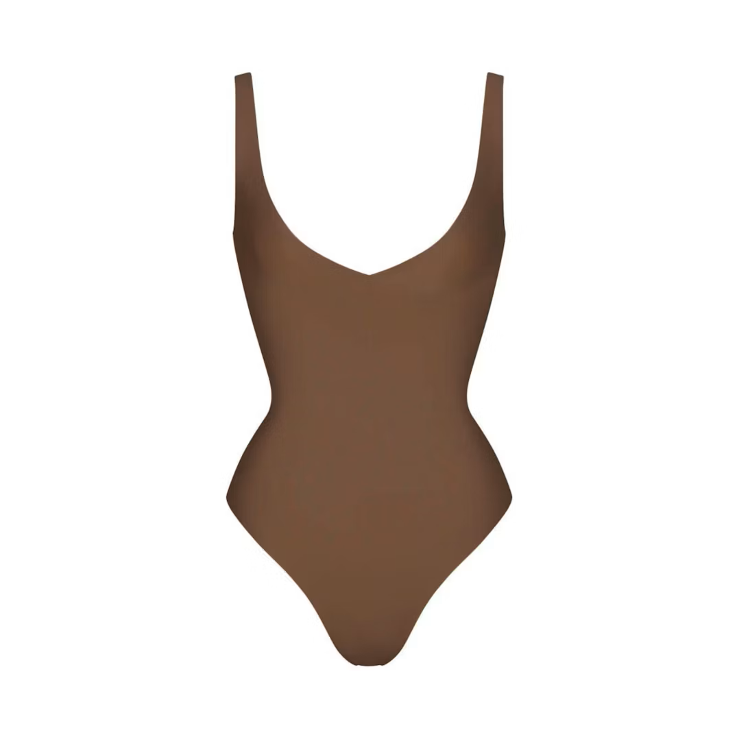 UNLINED PLUNGE THONG BODYSUIT