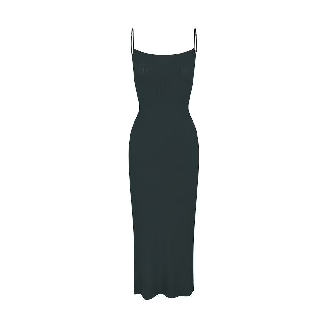 HALTER MIDI SLIP DRESS