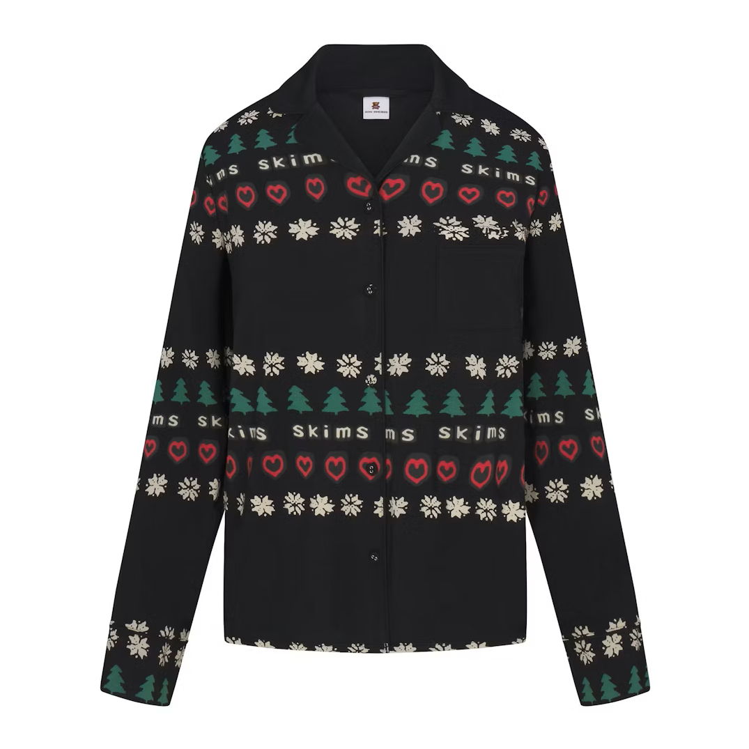 SKIMS SLEEP LONG SLEEVE BUTTON UP SET