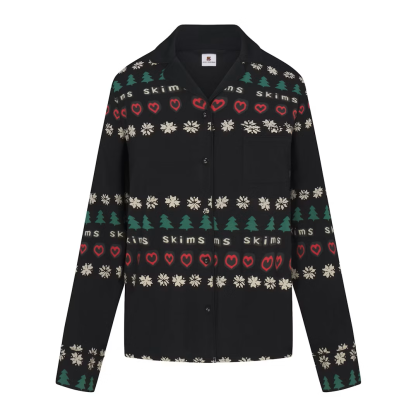 SKIMS SLEEP LONG SLEEVE BUTTON UP SET