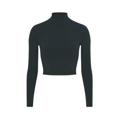 MOCK NECK CROP TOP