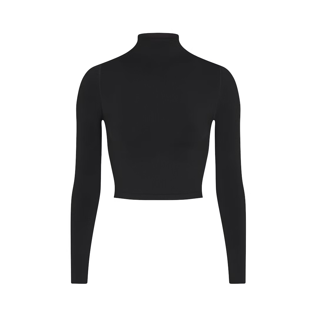 MOCK NECK CROP TOP