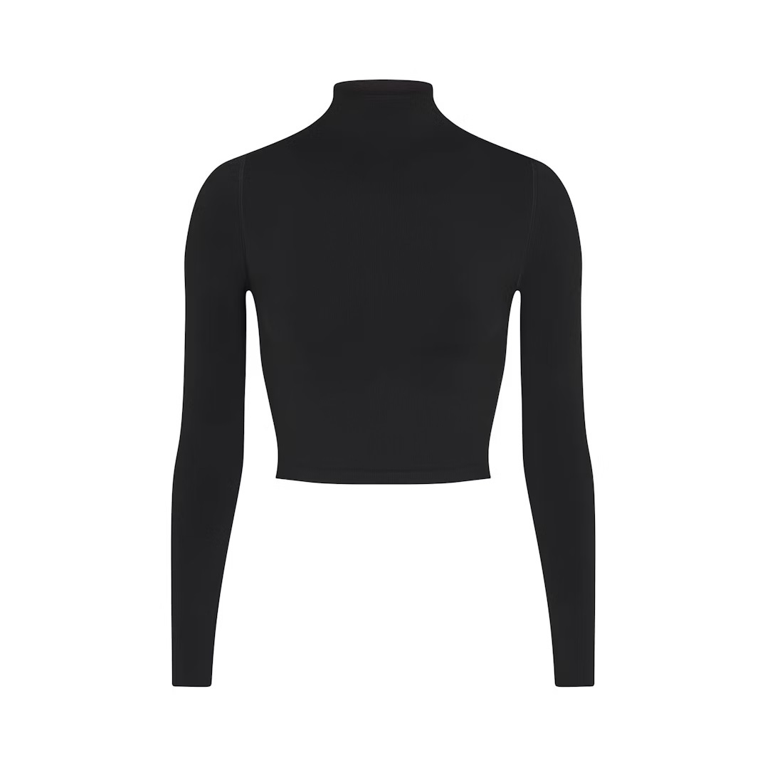 MOCK NECK CROP TOP