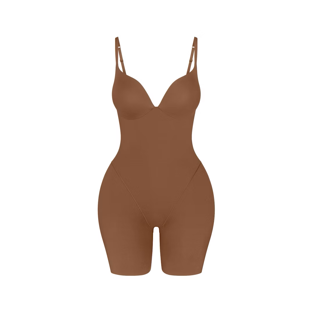 BUTT AND HIP ENHANCING MID THIGH BODYSUIT