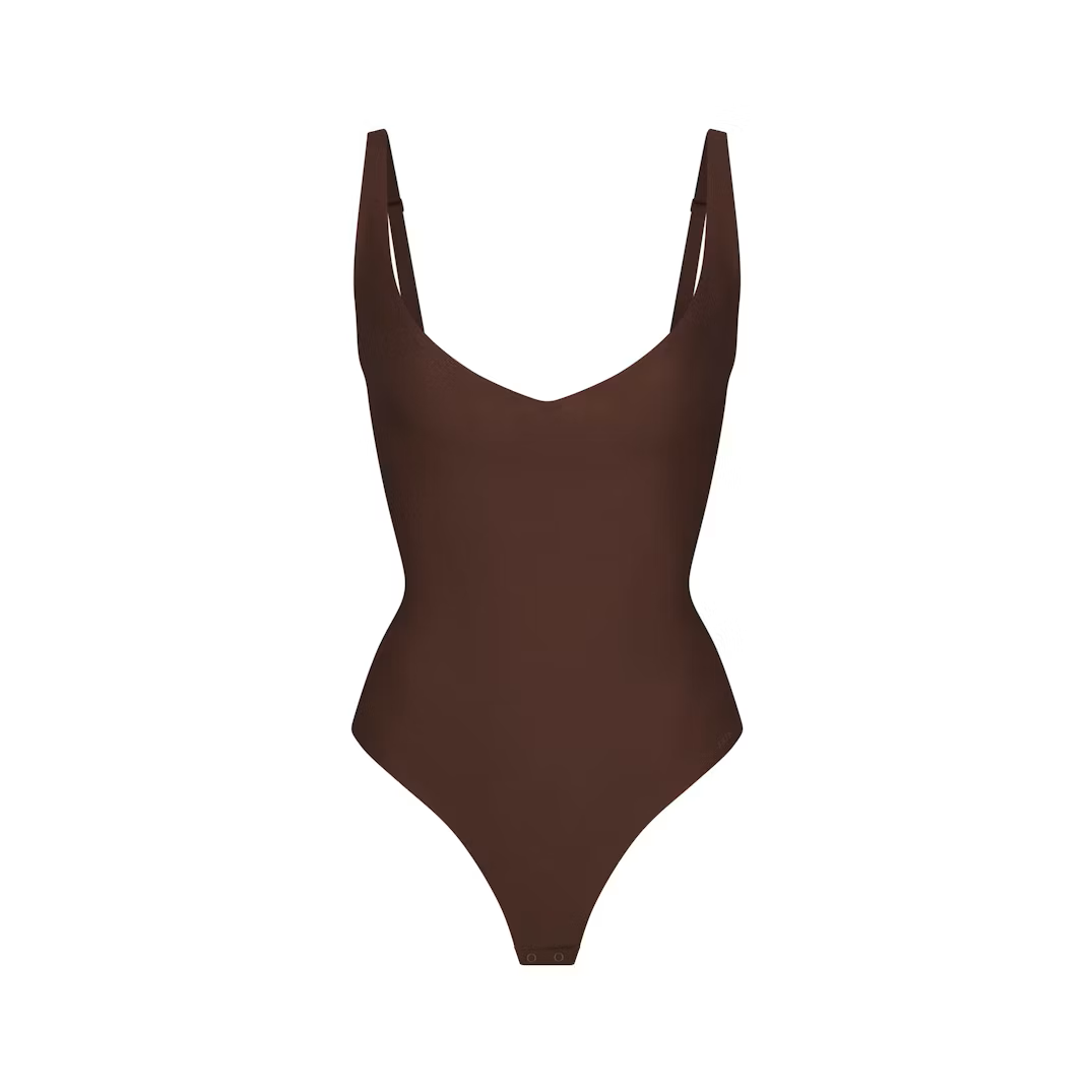 CORE SCULPT PLUNGE THONG BODYSUIT