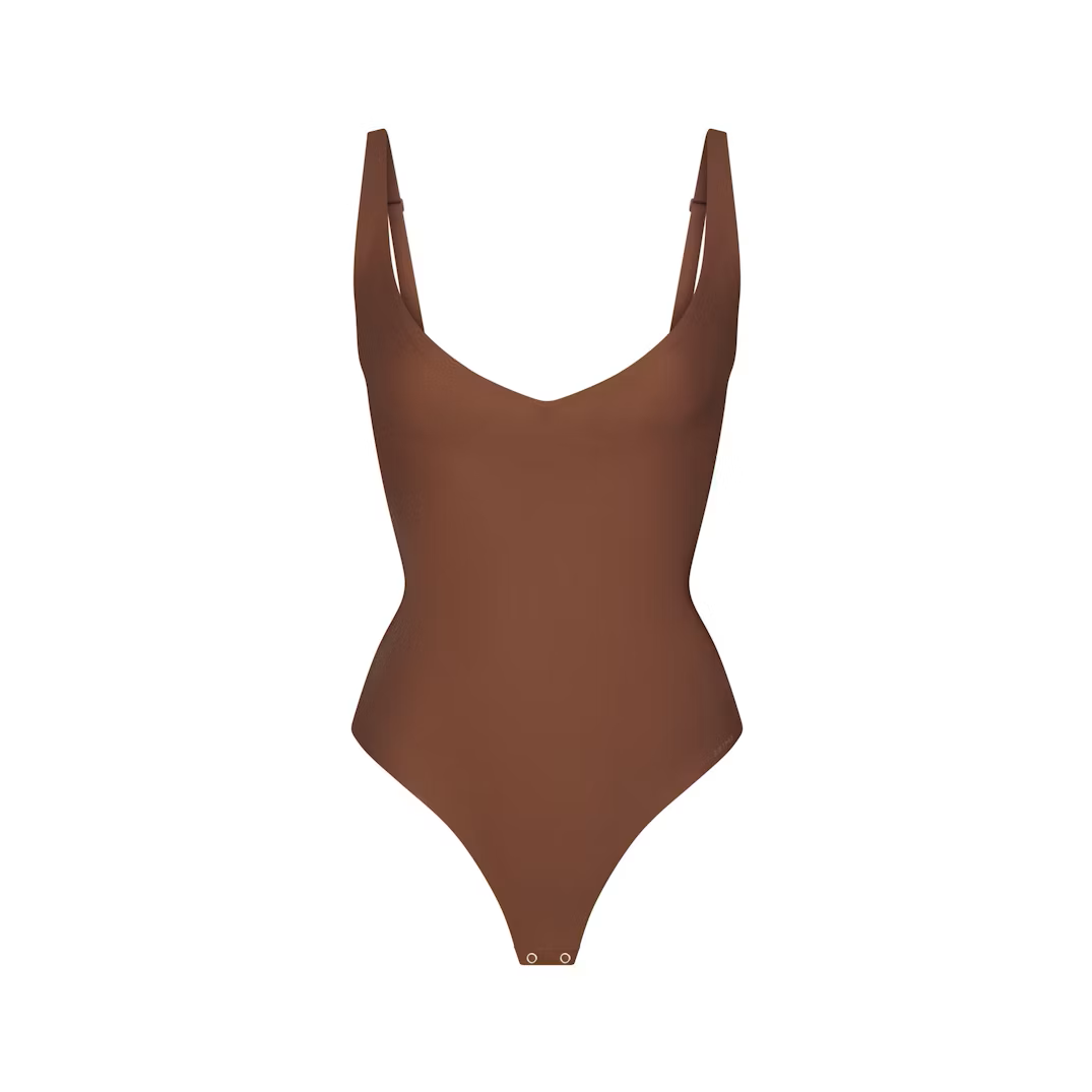CORE SCULPT PLUNGE THONG BODYSUIT