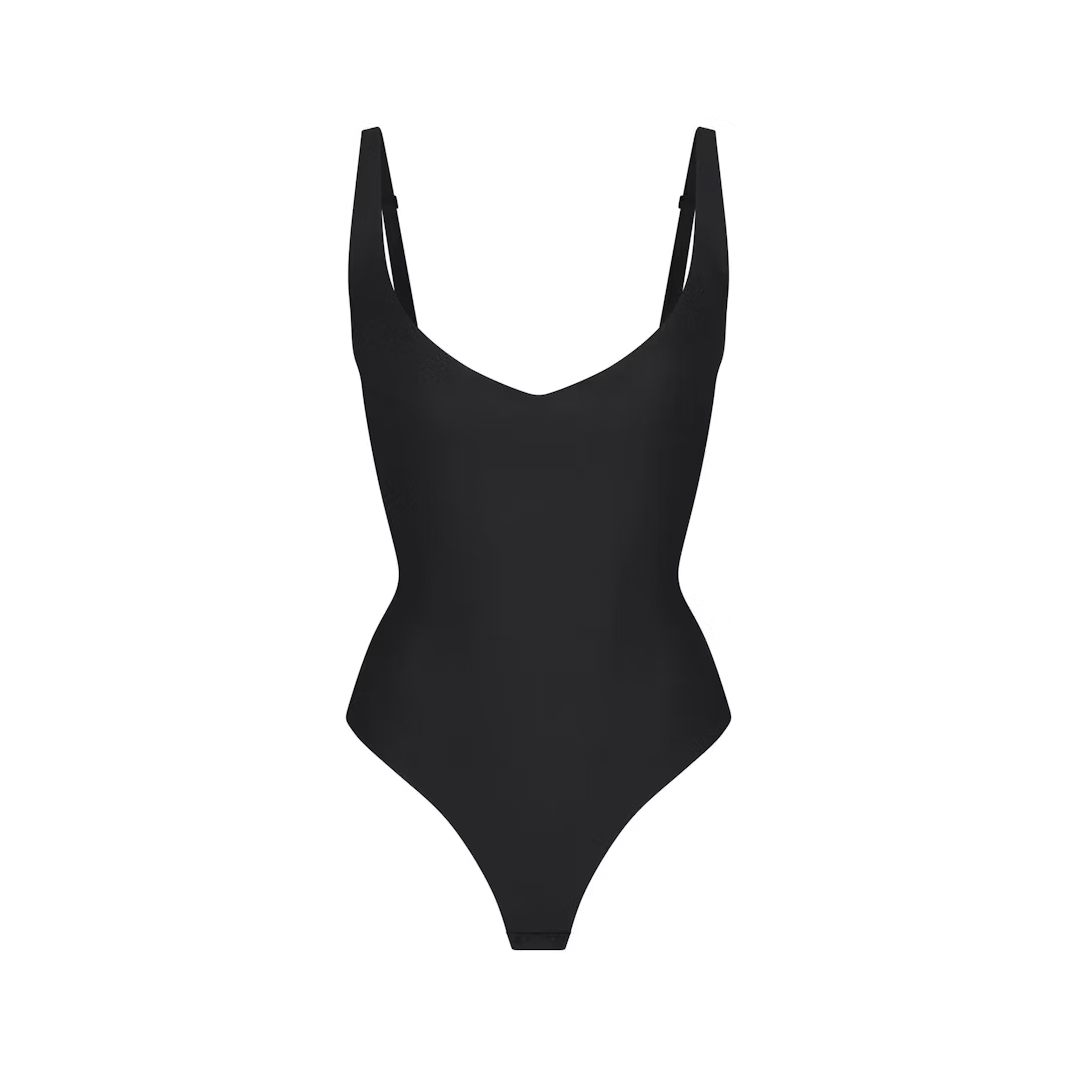 CORE SCULPT PLUNGE THONG BODYSUIT