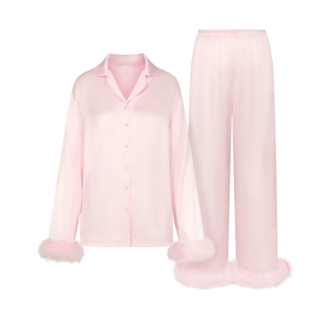 FEATHER TRIM LONG SET