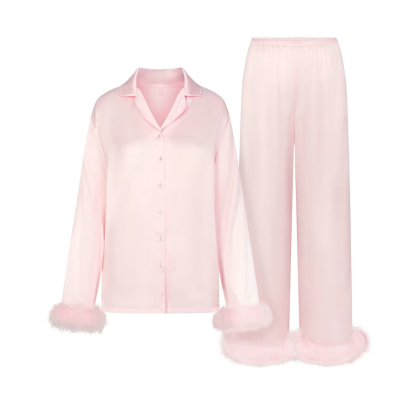 FEATHER TRIM LONG SET