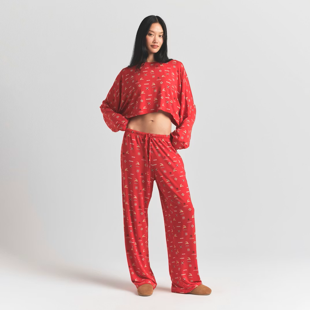 CROPPED LONG SLEEVE AND PANT SET