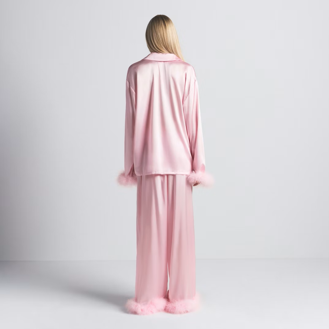 FEATHER TRIM LONG SET