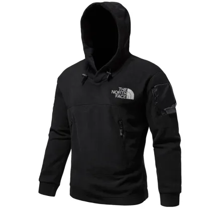 Men's hooded outdoor tactical solid color hoodie