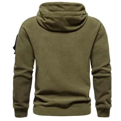 Men's hooded outdoor tactical solid color hoodie