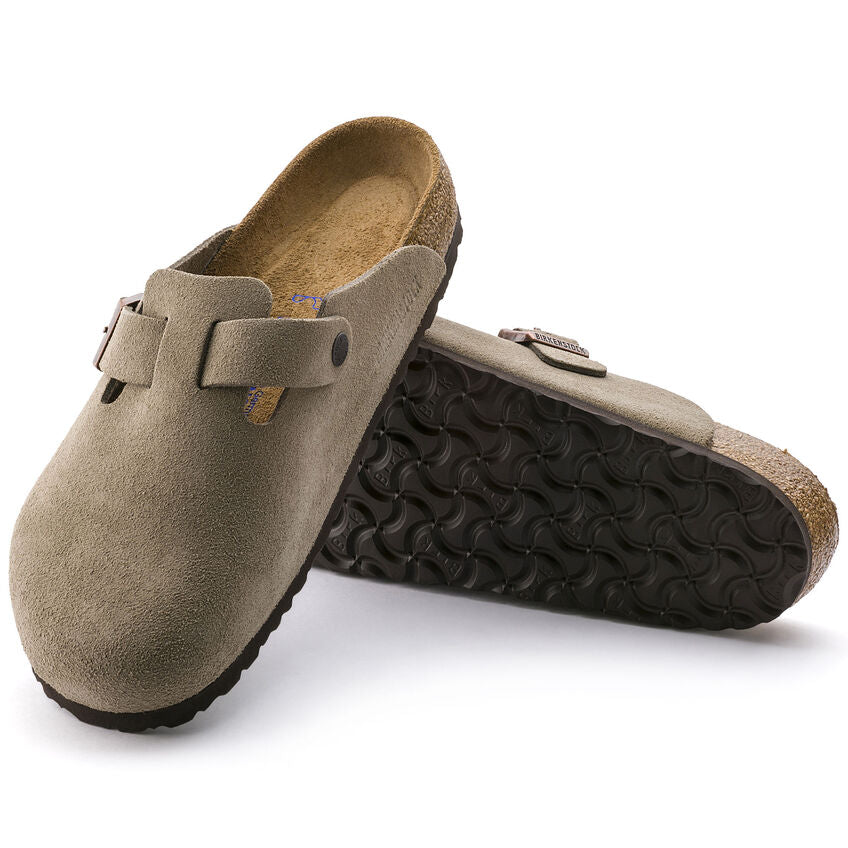Women's  Birkethtnstock - Boston Soft - Taupe Suede Leather