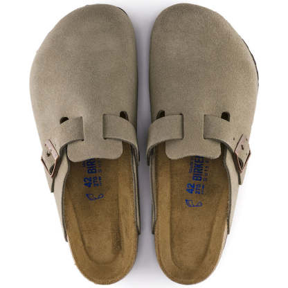 Women's  Birkethtnstock - Boston Soft - Taupe Suede Leather