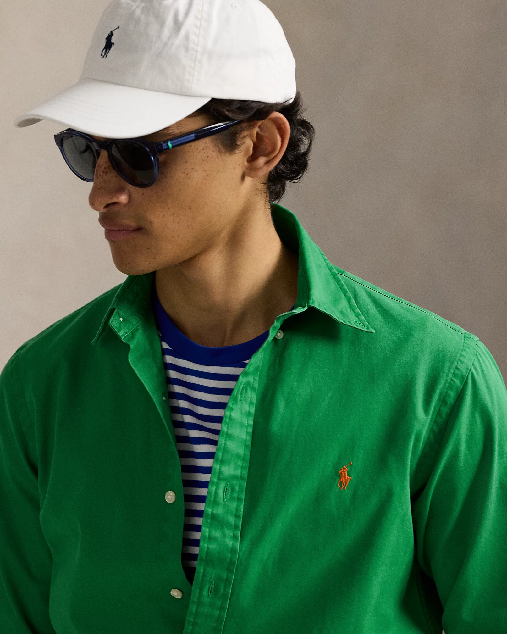 Chemise ajustée en sergé