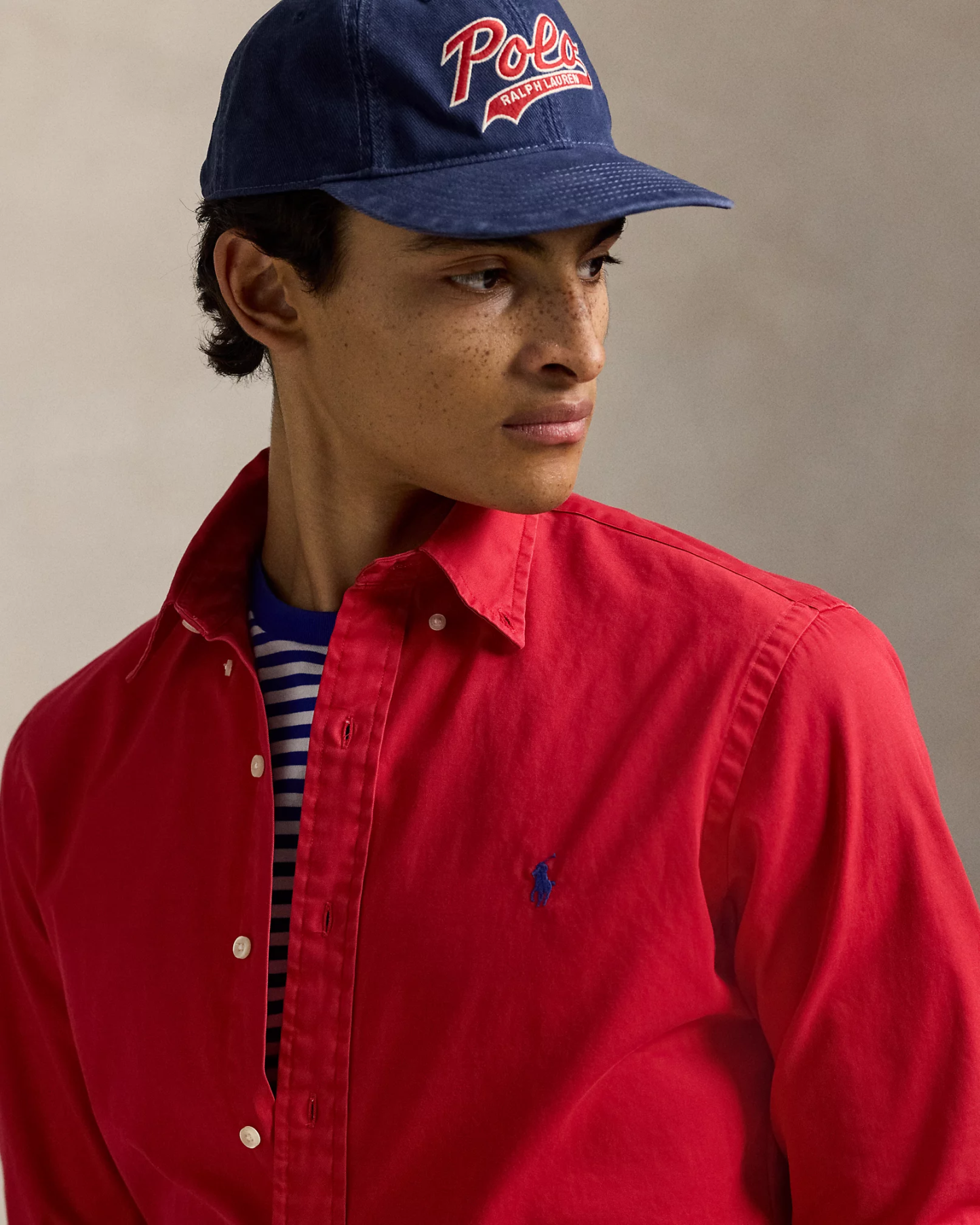 Chemise ajustée en sergé