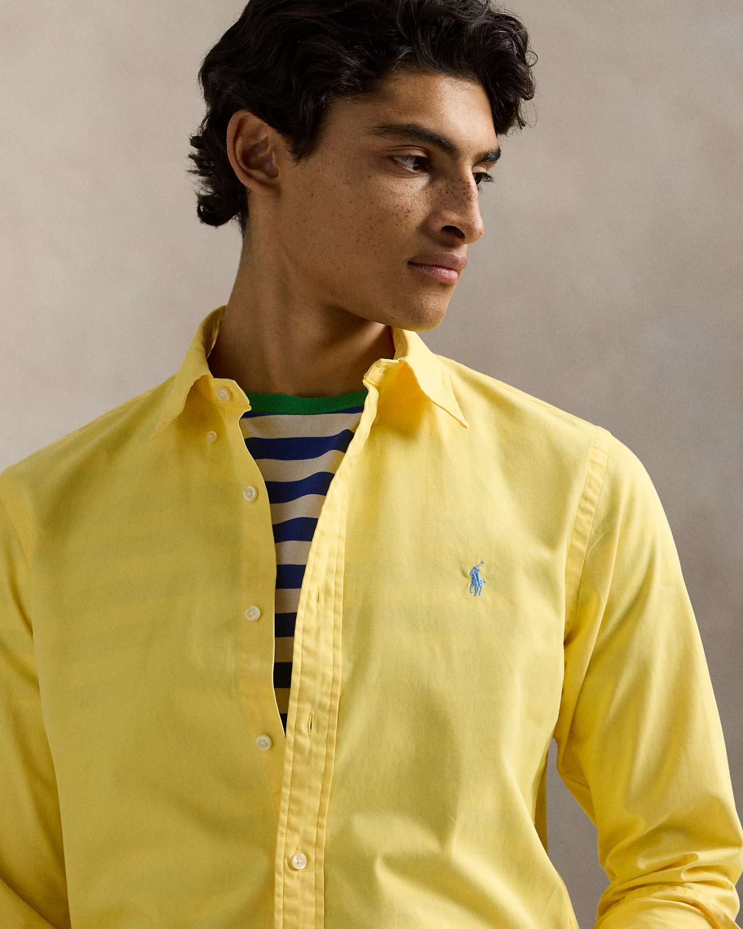 Chemise ajustée en sergé