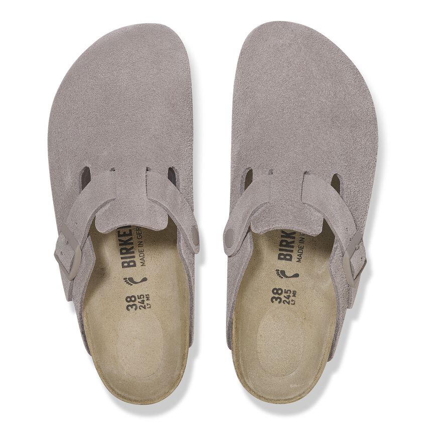 Boston Suede Leather - Gray Taupe
