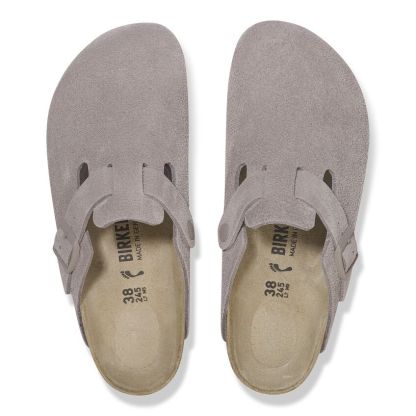 Boston Suede Leather - Gray Taupe