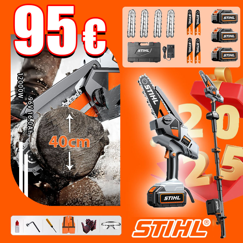 Zľava za polovičnú cenu v roku 2025 je tu！Prenosná reťazová píla STIHL 12000 W s lítiovou batériou