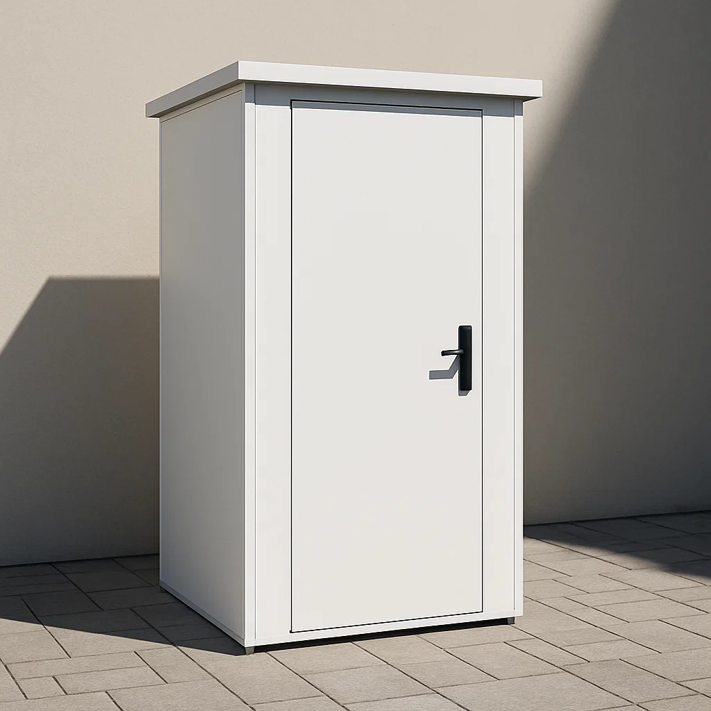 Abri de jardin en métal armario exterior blanco metal exterior 90x80x180cm-Tapizor