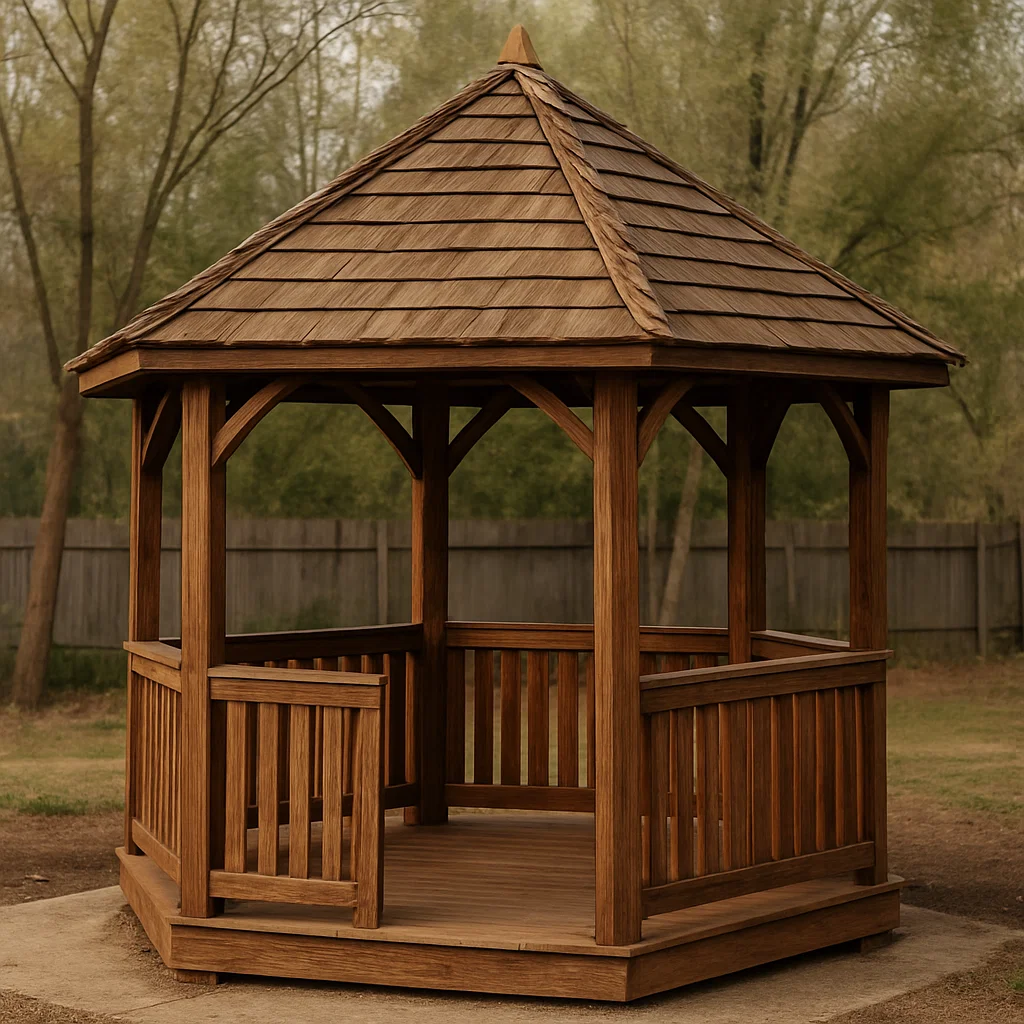 Tonnelle et kiosque en Bois, Structure en Bois Massif, Design Élégant pour Jardin - Dimensions 250cmx250cmx250cm-Tapizor