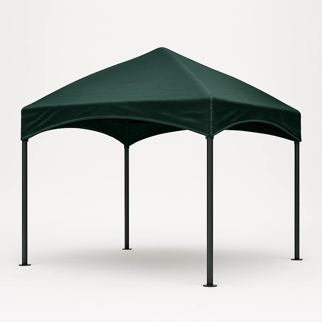 Tonnelle et kiosque pliante vert foncé acier et polyester jardin ou terrasse 300×300×260cm-Tapizor
