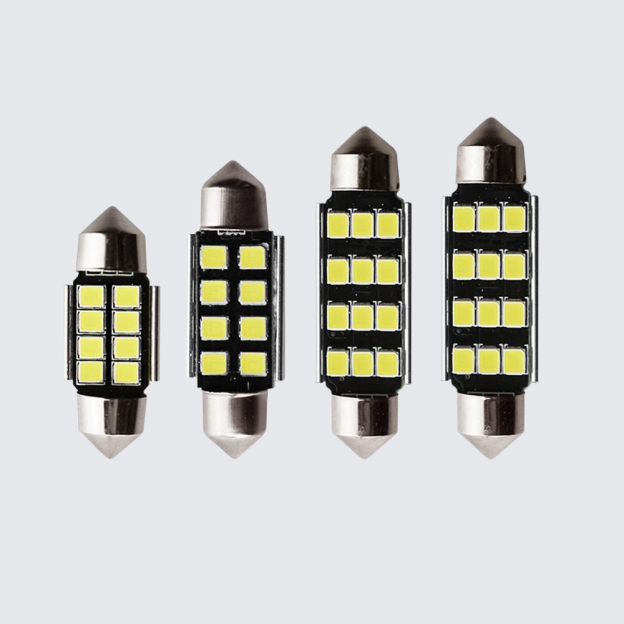 Car LED decoding double tip light