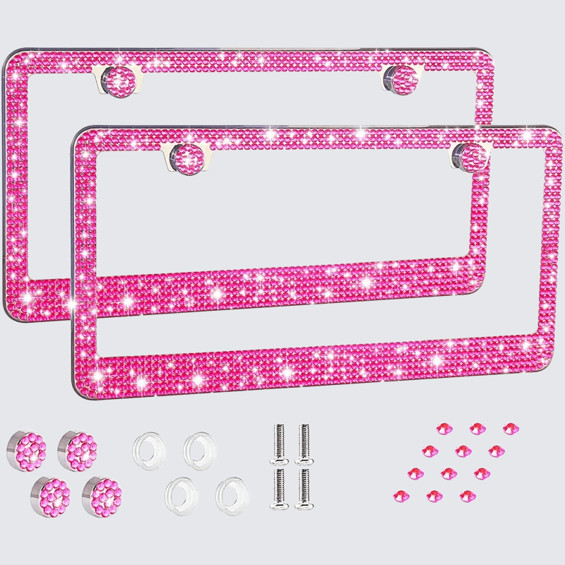 Acrylic Diamond License Plate Frame