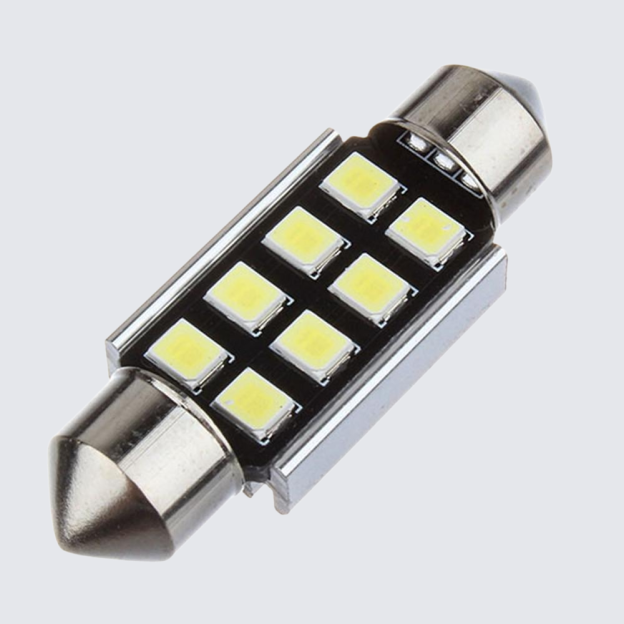 Car LED decoding double tip light