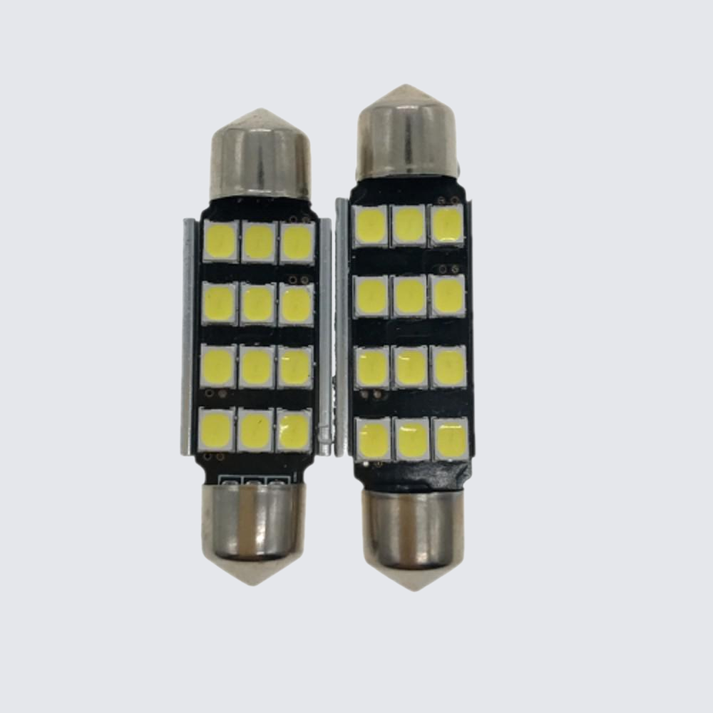 Car LED decoding double tip light