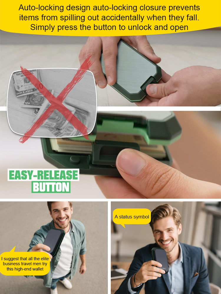 Ultra-thin anti-demaxing high-end men's wallet