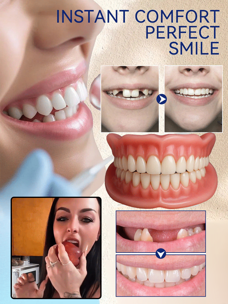 【100% adaptive denture set that fits snugly】Not easy to fall off, fits naturally and perfectly