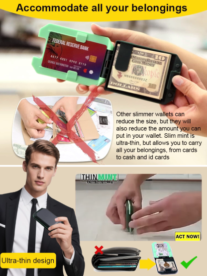 Ultra-thin anti-demaxing high-end men's wallet