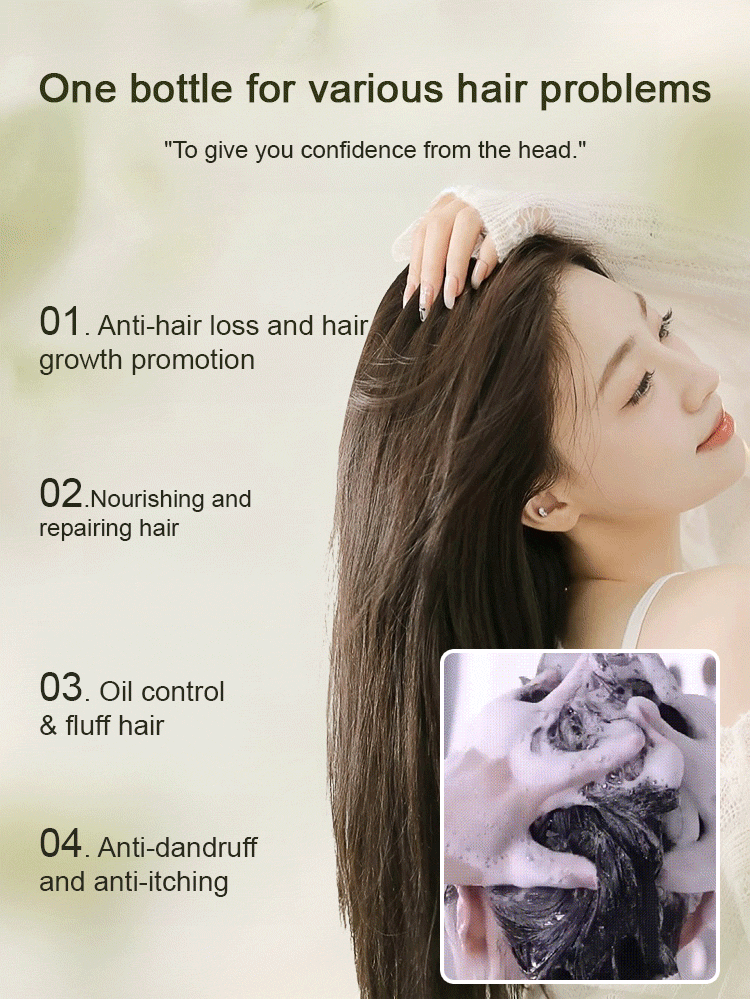 【10 years younger】❤️Hot Sale Ginger Plant Extract Anti-Hair Loss Hair Shampoo