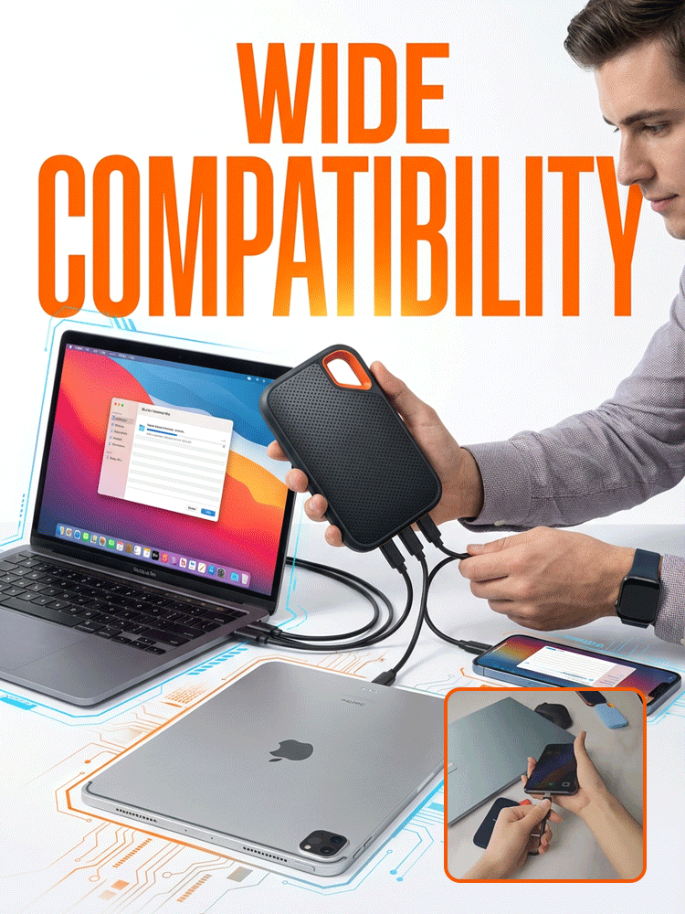 High-speed solid-state portable hard drive✨2026 Newest Model: High-Speed ​​Solid State Drive. 100% Genuine Guarantee.