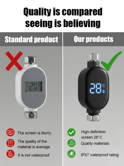 【0 electricity bill】Shower head LED temperature display