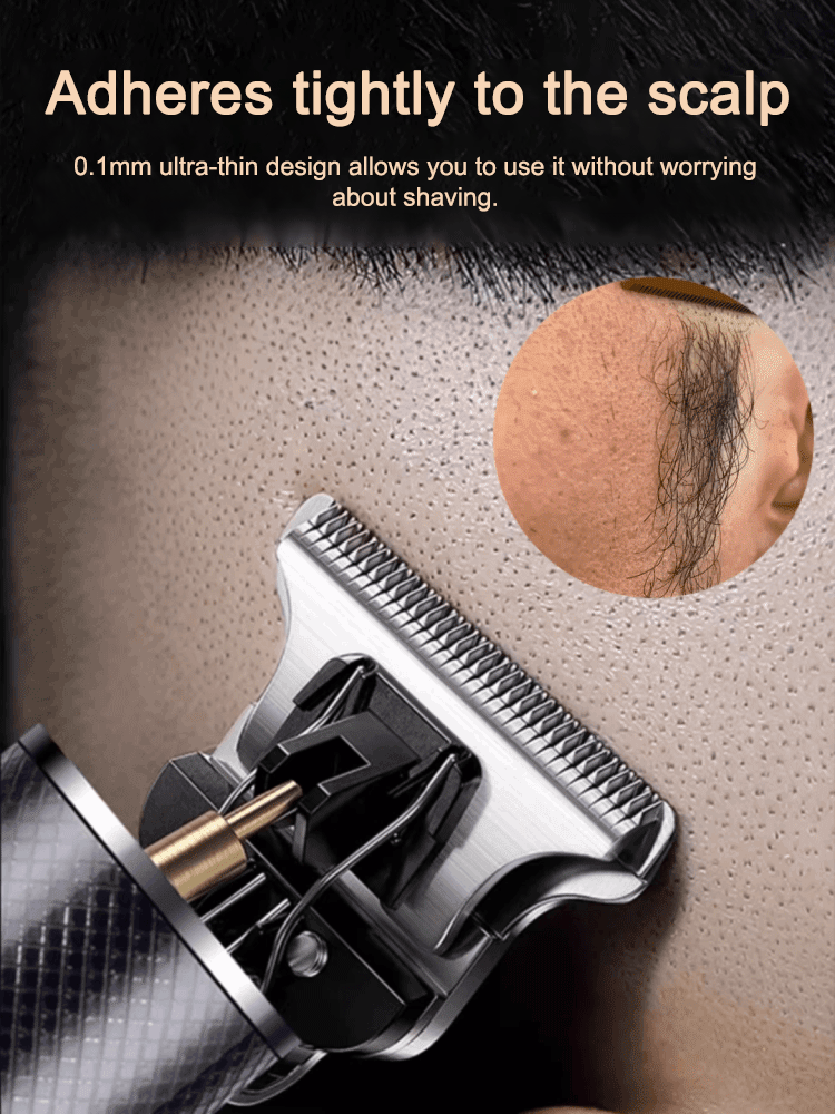 Silent and no-stuck hair Electric oil-cut carving hair clipper