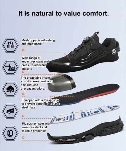 【20-year durability】👍Wear-resistant and puncture-resistant safety shoes