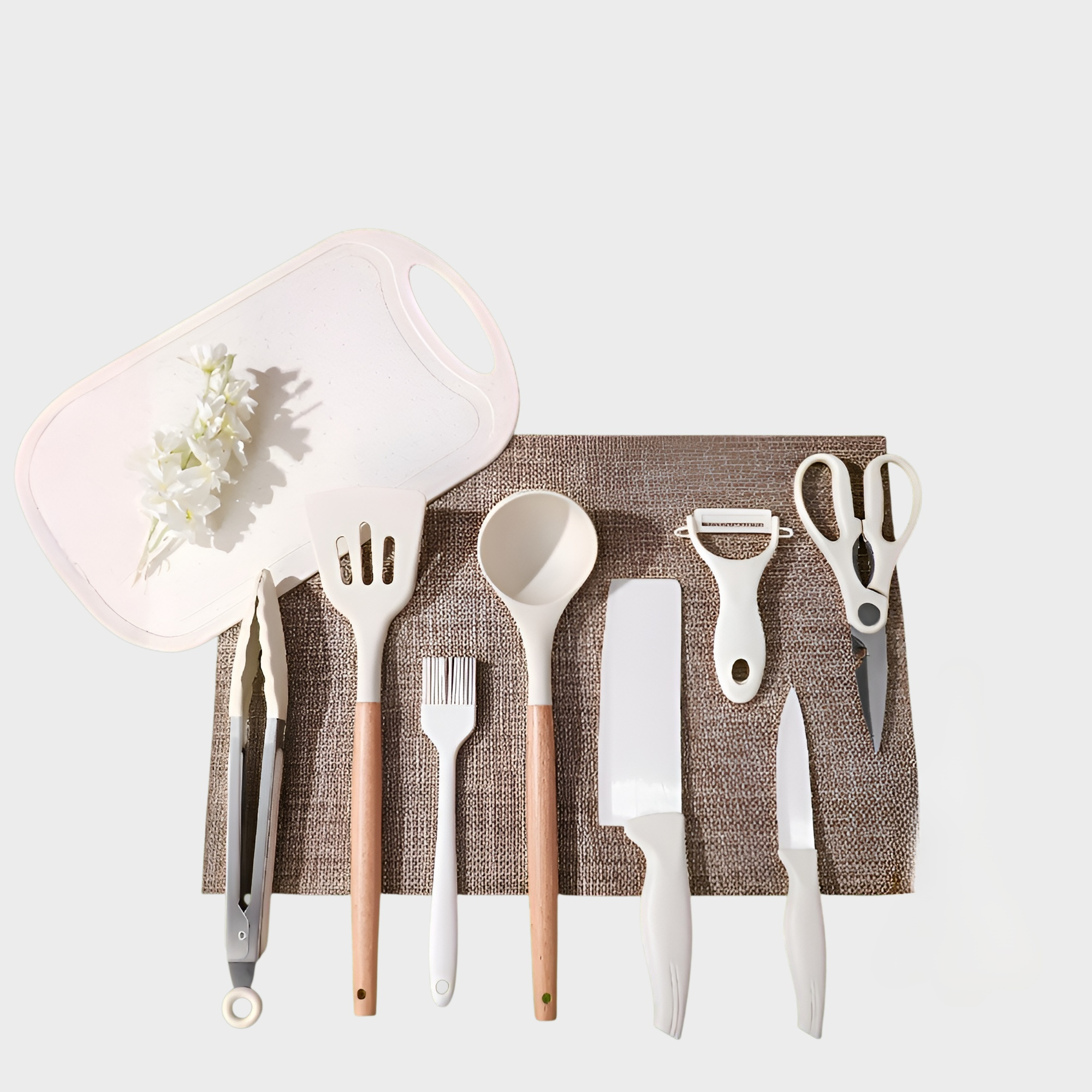 Outdoor-Messerset, tragbares Küchenkeramik-Küchenmesser, Obstmesser, Schneidebrett, Camping-Picknick