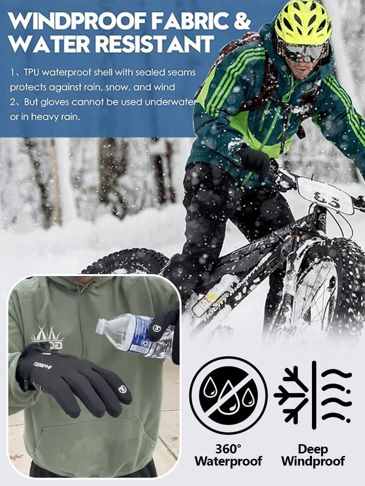 [-40 ℃ usable] Windproof, waterproof, warm touch screen gloves