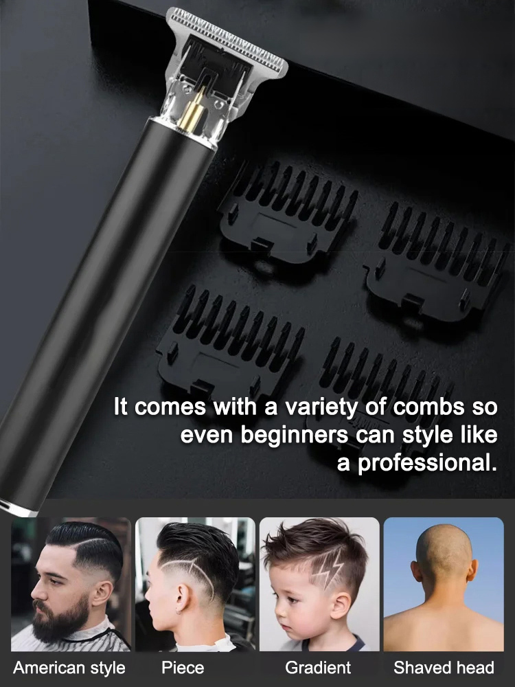 Silent and no-stuck hair Electric oil-cut carving hair clipper