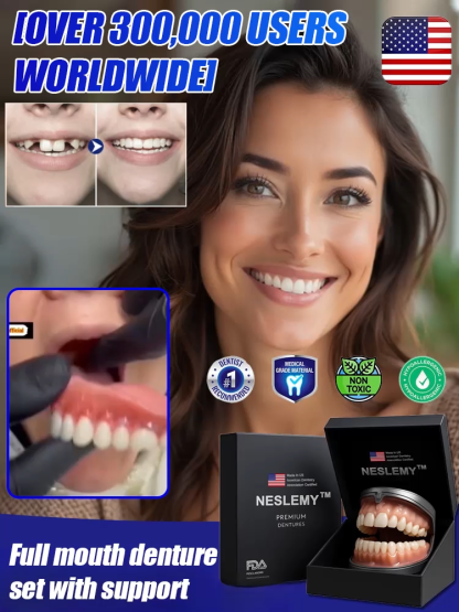 [Over 300,000 users worldwide] Full-mouth bone-supported denture set