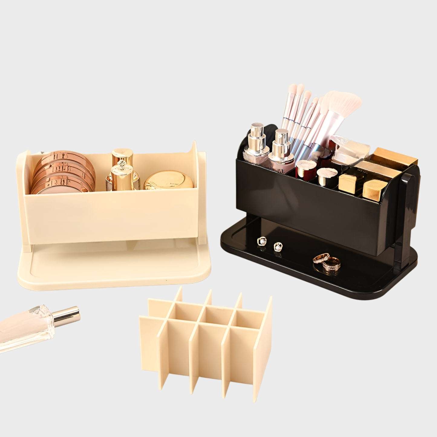 Light luxury large capacity lipstick storage box rotatable cosmetic storage box