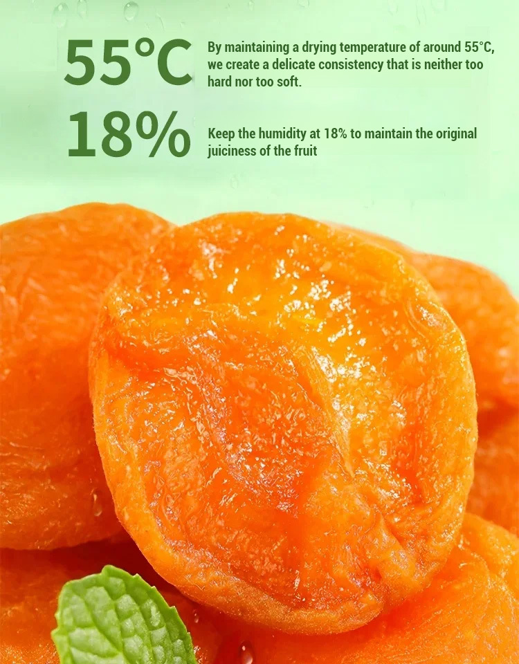 Sweet and sour sugar-free dried apricots