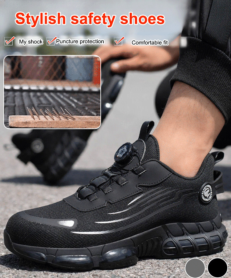 【20-year durability】👍Wear-resistant and puncture-resistant safety shoes